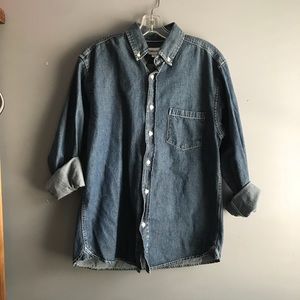 George & Martha jean top with roll-up sleeves